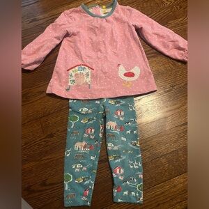 Boden farm themed cute matching outfit 18-24months